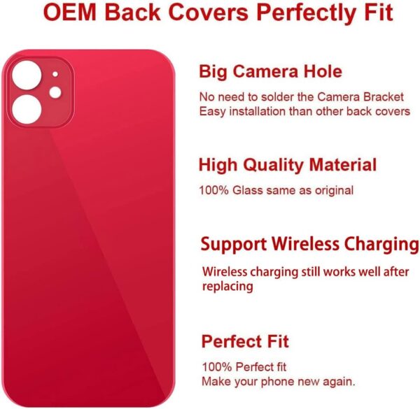 Cambio Cristal Trasero iPhone 11 Rojo