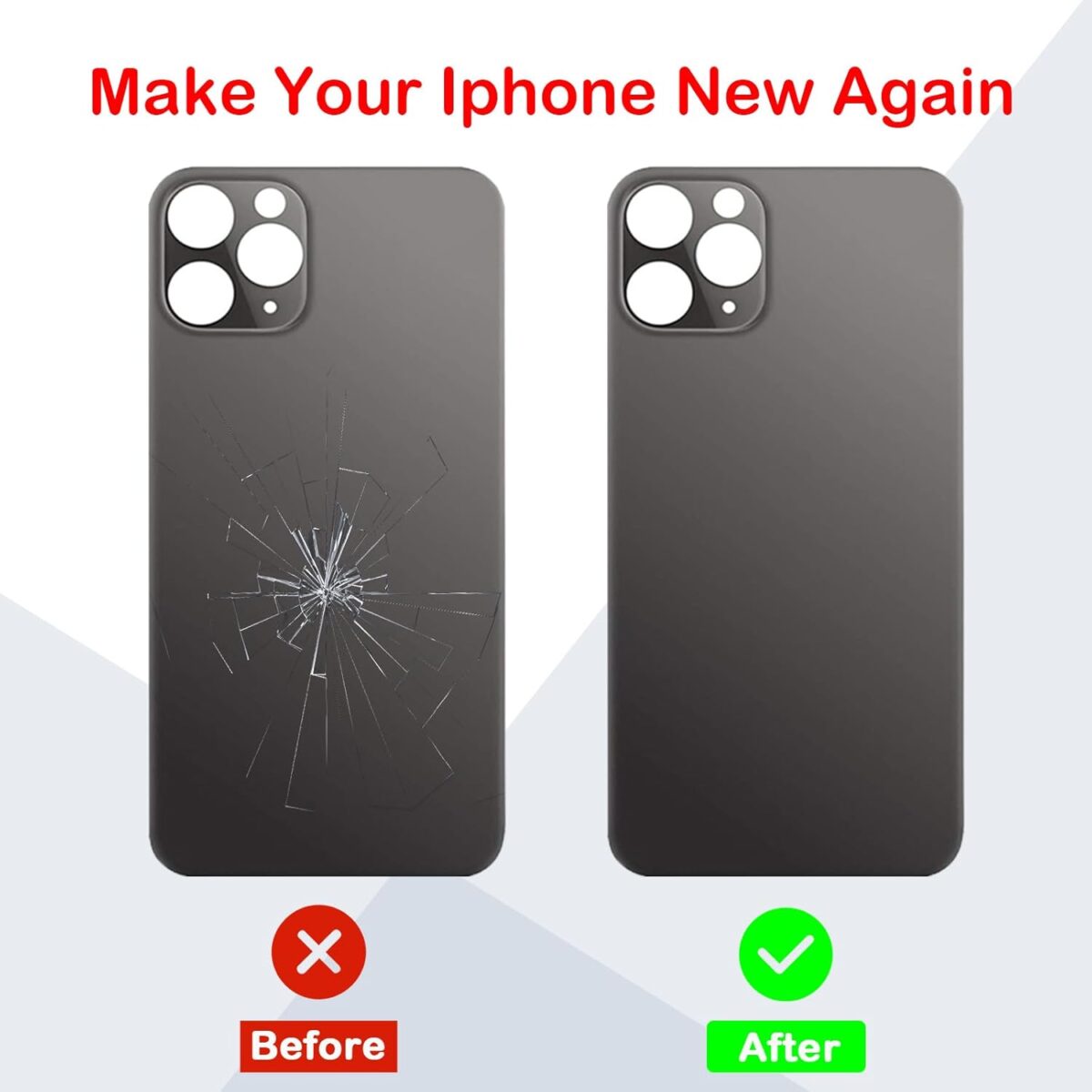 Cambio Cristal Trasero iPhone 11 Pro Max Negro - Image 1