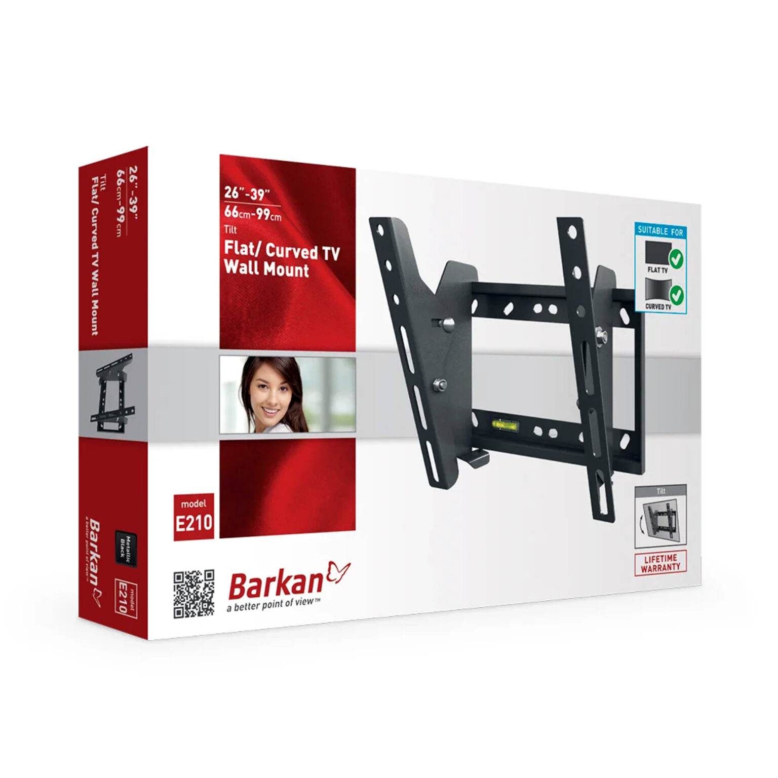 1718179568_210.jpg BARKAN 13" - 43" Tilt TV Wall Mount E210 - Image 1