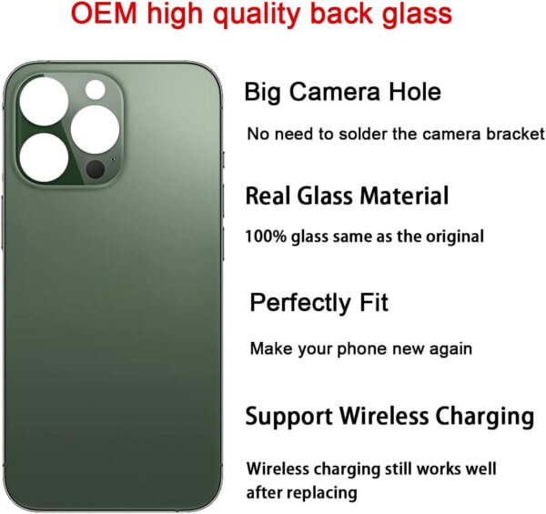 Cambio Cristal Trasero iPhone 13 Pro Verde