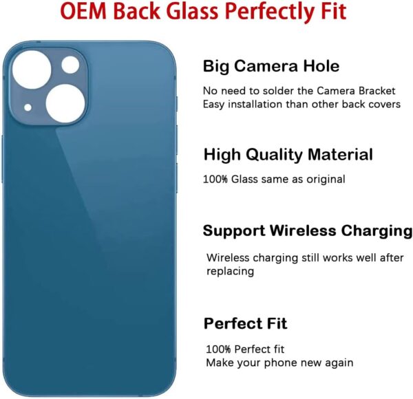 Cambio Cristal Trasero iPhone 13 Azul