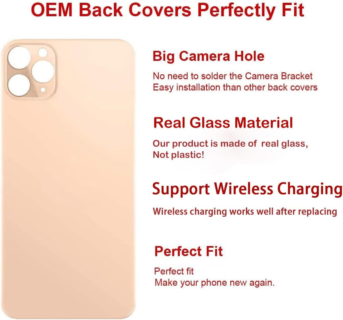 ctd Cambio Cristal Trasero iPhone 11 Pro Dorado - Image 1