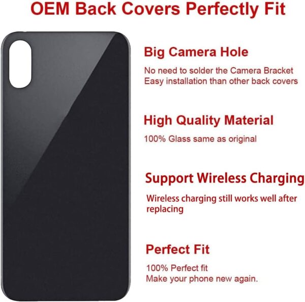 Cambio Cristal Trasero iPhone Xs Max Negro