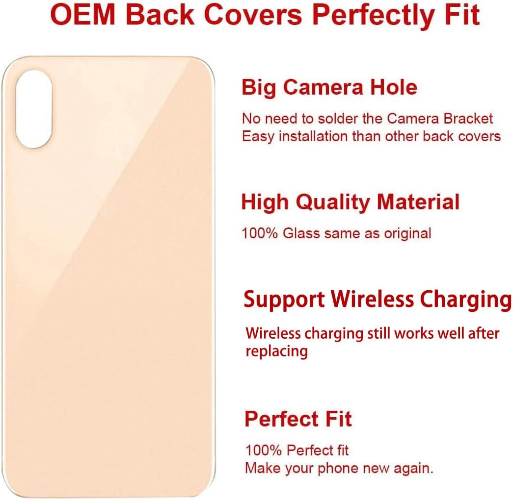 xsmd Cambio Cristal Trasero iPhone Xs Max Dorado - Image 1